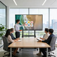 Écran LED interactif numérique électronique 55/65/75/86/98/110 pouces, multi-touch 20-100 points, 4K, angle de vision 178°, garantie 1 an