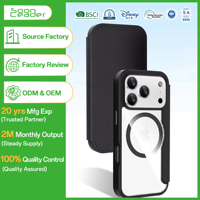Casing Dompet Kulit Magnetik Lipat Mewah Soonleader untuk 17/16 Pro Max, Anti Benturan 3m, Perlindungan Anti Jatuh, TPU+PC+PU
