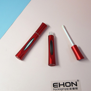 New Arrival Private Brand Luxury <b>Red</b> 5ml Lip Gloss Container Hollow Design PETG Empty Lip Oil Bottle Cosmetic Packaging - Product Image 5