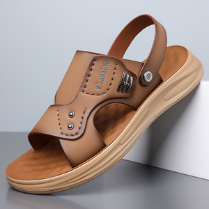 Sandales décontractées d'été pour hommes, à plateforme, à enfiler, à bout ouvert, en matière synthétique, légères, antidérapantes et respirantes, pour usage quotidien - Product Image 4