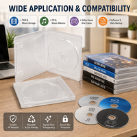 Boîte de rangement vide KeenBox en PP recyclable, rectangulaire, compatible Blu-ray pour PS5/PS4/PS3, impression sérigraphique