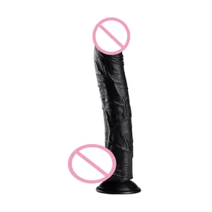 12 pollici grande Dildo gigante nero realistico per il sesso delle donne, Dildo in PVC con forte ventosa