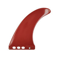 Ailerons centraux de planche de surf couleur personnalisée, aileron de surf longboard 9.0' en plastique, ailerons simples