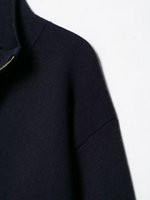 Vêtements pour femmes MYST&ZA, automne 2026, nouvelle mode élégante et tendance, cardigan en tricot simple et polyvalent avec fermeture éclair, 5536031