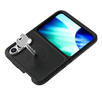 Nouvelle coque de téléphone portable magnétique 3-en-1 antichoc en TPU+PC, design de luxe, prix d'usine en gros pour iPhone Duo