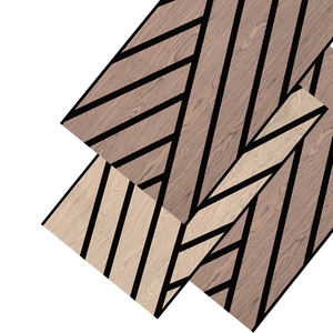 Commerce Construction art perforé placage de chêne carré akupanels latte de <span class=keywords><strong>bois</strong></span> mdf <span class=keywords><strong>panneaux</strong></span> <span class=keywords><strong>acoustiques</strong></span> muraux en <span class=keywords><strong>bois</strong></span> insonorisés - Product Image 2