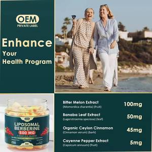 อาหารเสริมเบอร์เบอรีนแบบกำหนดเอง 500 มก. เบอร์เบอรีนแบบลิโปโซมในรูปแบบเยลลี่ ผสมอบเชยซีลอน มะระขี้นกแบบวีแกน เพื่อการเผาผลาญที่สมดุล - Product Image 5