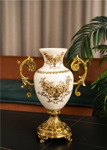 ดอกไม้พอร์ซเลนยุโรป-แจกันขนาดใหญ่ที่สง่างามสำหรับตู้ทีวี - Product Image 2