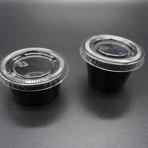 Gobelets à sauce jetables transparents de 1 oz, petits contenants en plastique avec couvercles en PP pour les fêtes - Product Image 5