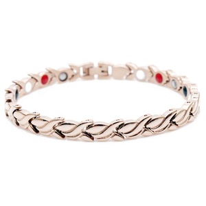 Bracelet <span class=keywords><strong>Bio</strong></span> magnétique 4 en 1 plaqué or <span class=keywords><strong>Rose</strong></span> pour femmes, Bracelet <span class=keywords><strong>de</strong></span> santé - Product Image 1