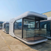 Maison capsule spatiale préfabriquée 2 chambres, chambre d'hôtel capsule préfabriquée, cabine de couchage type pod avec chambre