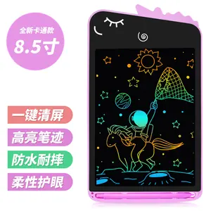 만화 높은 밝은 다채로운 드로잉 보드 게임 어린이 디지털 드로잉 보드 8.5 인치 LCD 쓰기 태블릿 패드 아이