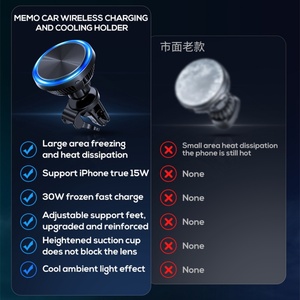 MEMO GW02 New Magnetic Car Charger and <b>Cooler</b> Wireless Semiconductor Charging and Cooling Phone Car Wireless Charger - Product Image 3
