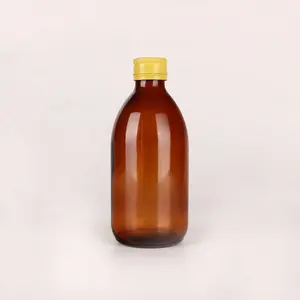 Hot selling amber round 8oz 16oz Cold Brew Coffee Syrup Glass Bottles beverage bottle