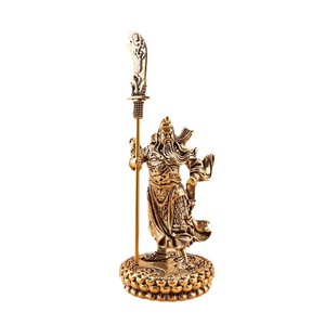 1 Pezzo Statuetta in Ottone Guan Gong per Decorazione Domestica, Ornamento da Tavolo in Rame con Lavorazione Artigianale, Simbolo di Ricchezza - Product Image 5