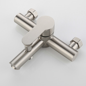 Ensemble de douche en acier inoxydable 304 avec pommeau pluie, mitigeur monocommande encastré chaud/froid, avec tuyau et - Product Image 3