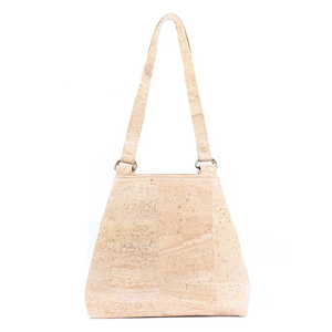 Bolso <span class=keywords><strong>de</strong></span> hombro liso grande <span class=keywords><strong>con</strong></span> logotipo impreso personalizado a la moda para mujer, bolsos <span class=keywords><strong>de</strong></span> mano <span class=keywords><strong>de</strong></span> <span class=keywords><strong>corcho</strong></span> natural para mujer <span class=keywords><strong>con</strong></span> bolsillo frontal - Product Image 3