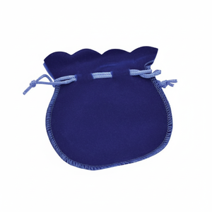 Bolsa de terciopelo con forma de ánfora de 100x130 mm con cordón para guardar joyas - Product Image 2