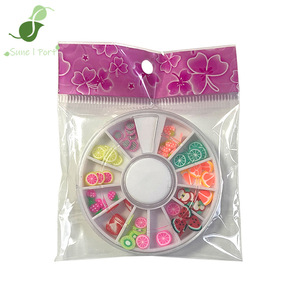SunelPort Ornements pour nail art, Résine gelée motif dessin animé, Poterie souple, Tranches <span class=keywords><strong>de</strong></span> fruits, 5mm, Plateau tournant 12 compartiments, Tranches <span class=keywords><strong>de</strong></span> fruits DIY, Noël - Product Image 1