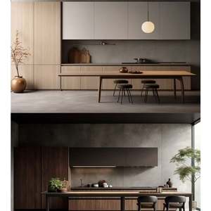 Fabricant d'armoires de qualité Designs modernes Mobilier de cuisine en laque de l'île Villa Armoire modulaire en bois Armoire de cuisine personnalisée - Product Image 4