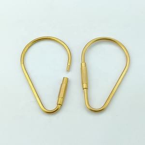 Mosquetón <span class=keywords><strong>de</strong></span> Metal en Forma <span class=keywords><strong>de</strong></span> <span class=keywords><strong>Pera</strong></span>, Color Dorado, con Cierre <span class=keywords><strong>de</strong></span> Rosca, para Camping y Senderismo al Aire Libre LFEDC - Product Image 2