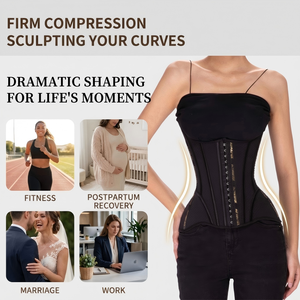 Ingrosso Guaina Modellante in Lattice per <span class=keywords><strong>Donna</strong></span> con 11 Stecche in Acciaio, Controllo Pancia, Effetto Clessidra, Cintura Faja - Product Image 4