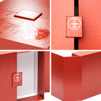 Boîte cadeau à coque dure boîte d'emballage personnalisée à double porte boîte cadeau personnalisée en matériaux respectueux de l'environnement de conception haut de gamme