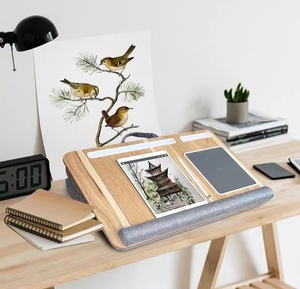 Bàn Viết Máy Tính Bằng Gỗ Giá Đỡ Máy Tính Xách Tay Để Bàn Di Động Có Đệm Gối Mềm - Product Image 4