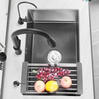 Évier de cuisine moderne multifonction à cuvette unique Évier de cuisine commercial sous plan évier en acier inoxydable 304