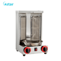 Machine à shawarma turque au gaz GPL Astar, barbecue rotatif automatique en acier inoxydable pour sandwichs de viande, style brésilien