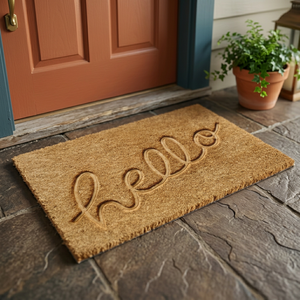 Tapete de Entrada para Exteriores de PVC y Fibra de Coco, 40x60cm, Grosor Medio, Acabado Natural, Patrón en Relieve, Antideslizante, Antibacteriano, para Mascotas - Product Image 3