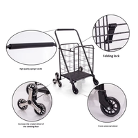 Chariot de courses pliable portable OEM, chariot à main, chariot de pêche, chariot de camping, chariot de transport d'outils, cadre en fer personnalisable