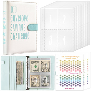 Bán buôn tùy chỉnh A5 Ngân Sách chất kết dính 100gsm Trọng lượng giấy tiền tổ chức với tiền mặt Phong Bì cho ngân sách - Product Image 6