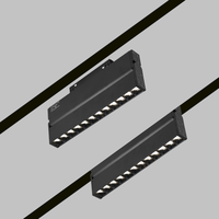Système d'éclairage sur rail magnétique 48V, luminaire à lamelles orientables à montage sur rail magnétique