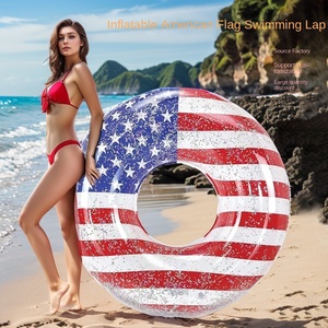 Stock transfrontalier nouveau drapeau américain <span class=keywords><strong>adulte</strong></span> anneau de natation gonflable en PVC pour la <span class=keywords><strong>plage</strong></span> de <span class=keywords><strong>bouée</strong></span> d'eau - Product Image 2
