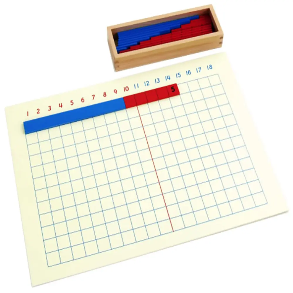 Starlink Holz Montessori Set Mathe Lehrmaterial für Vorschule Addition Strip Board