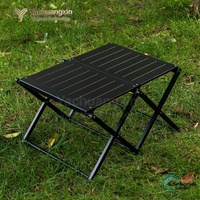 Étagère de rangement pliable à deux niveaux en alliage d'aluminium pour le camping en plein air, table multifonctionnelle portable au design moderne