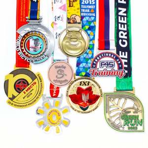 Medalla Deportiva de Metal Personalizada de Alta Calidad, Diseño Propio, en Blanco, de Aleación de Zinc, 3D, Dorada, para Campeón de Maratón - Product Image 6