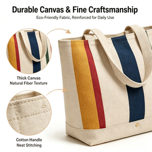 Bolso de Lona de un Solo Hombro Edición Coreana <span class=keywords><strong>MECO</strong></span>, Diseño Simple con Patrón Personalizado, Tamaño Mediano, Cierre Personalizado, Ideal para Estudiantes y Viajes Diarios - Product Image 4