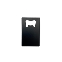 Ouvre-bouteille de bar personnalisé en acier inoxydable par sublimation, lame plate noire vierge pour marque, ouvre-bouteille de bière pour bar