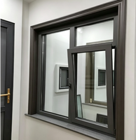 Fenêtres à battants sonorisées certifiées NFRC en aluminium à double vitrage Low-E, basculantes et pivotantes, pour villas et résidences