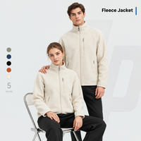 Veste polaire double face pour homme, col montant, fermeture éclair intégrale, multi-poches, poche poitrine, chaude, hiver, extérieur, vente en gros