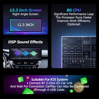 Navigation GPS Android 12,3 pouces pour écran tactile WIFI, autoradio FM pour Mazda CX-5 2014-2016 avec Car Play Android Auto