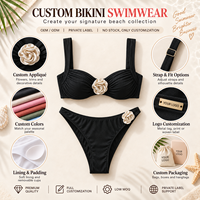 2026 Setelan Wanita 2 Potong Terlaris Bikini Pantai Seksi Bunga 3D Tren Baru Mewah Dapat Disesuaikan