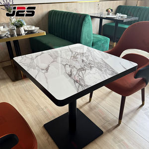 ชุดโต๊ะและเก้าอี้ร้านอาหารหินสีดำสำหรับโครงการ<span class=keywords><strong>โรงแรม</strong></span> บิสโทร <span class=keywords><strong>บุฟเฟ่ต์</strong></span> ดีไซน์ทันสมัย - Product Image 1