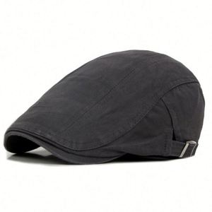 Newsboy Hats <b>Men</b> <b>Flat</b> <b>Cap</b> Cotton Adjustable Breathable Irish Cabbie Ivy Driving Gatsby Hunting Hat Promotion Gift - Product Image 3