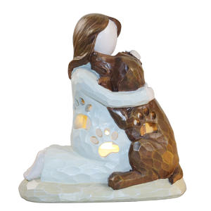 Portavelas conmemorativo pintado a mano para perros y gatos, figura esculpida, regalo de simpatía para el duelo, pérdida de mascotas, regalos conmemorativos, portavelas - Product Image 1