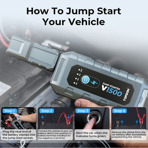 TOPDON America EU UK CA AU Stock V1500 12V 1500A 10000mAh portatile <span class=keywords><strong>Mini</strong></span> autocarro - Product Image 6