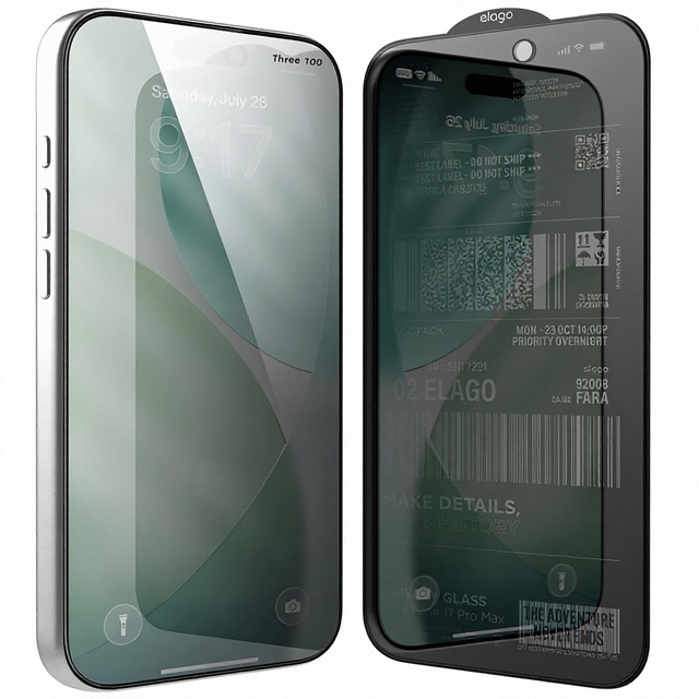 Privacy Tempered Glass Screen Protector Case for 17 Pro Max Shatter-Proof Scratch Protection Bubble Free