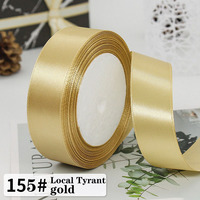 Fabrication sur mesure de rubans en satin de 196 couleurs, rubans en polyester pour fleurs, rubans pour gâteaux, rubans pour emballages cadeaux